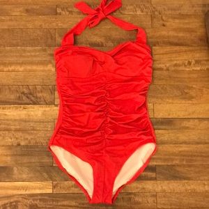 Red Pinup Style Swimsuit